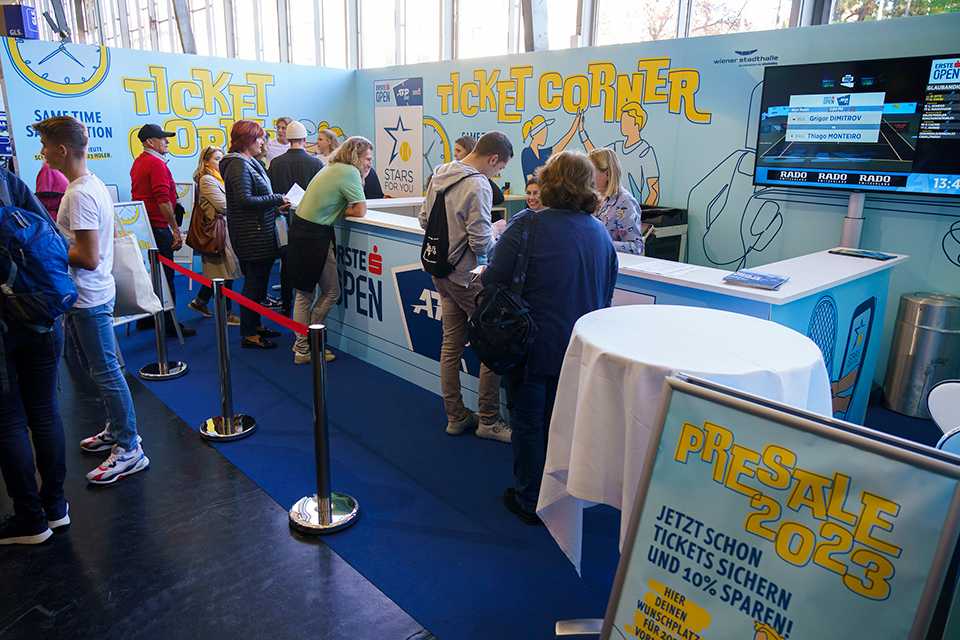 Ticket Corner bei den Erste Bank Open 2022 in Wien. Tennis Tickets sichern!